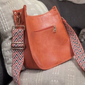 Stylish Orange Leather Bag